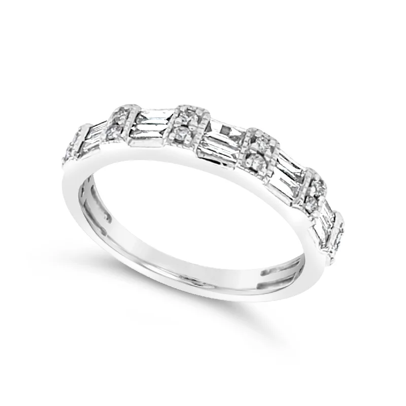 Personalized Jewelry Sale – Meaningful Gifts At Great Prices Alternating Baguette and Round Diamond Band