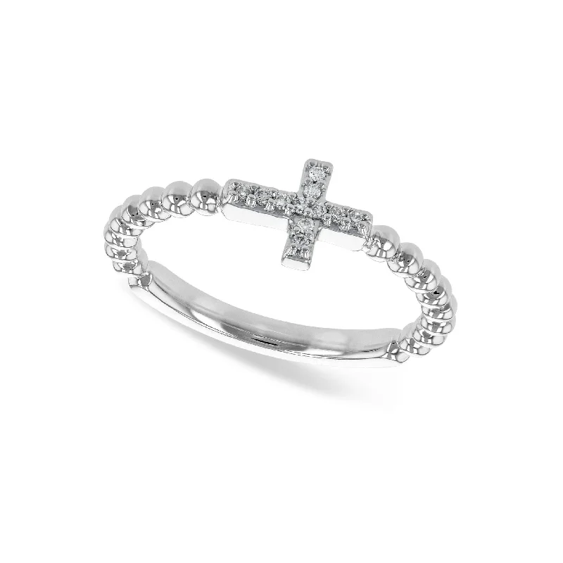 Buy More, Save More On Stunning Jewelry Pieces Diamond and Bead Design Cross Ring