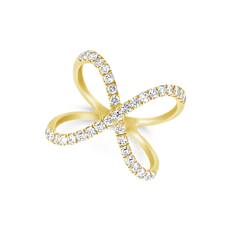 Modern Jewelry At Exclusive Discounts – Shop Today Diamond X Design Ring