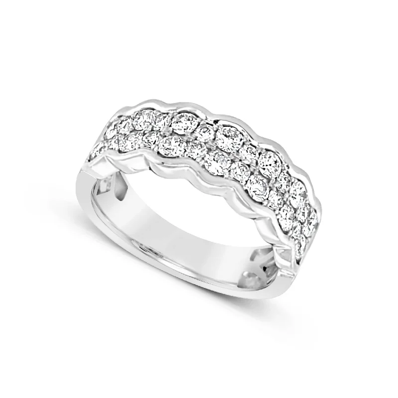 Handcrafted Jewelry Sale – Unique Designs At Low Prices Double Diamond Row Tapered Ring