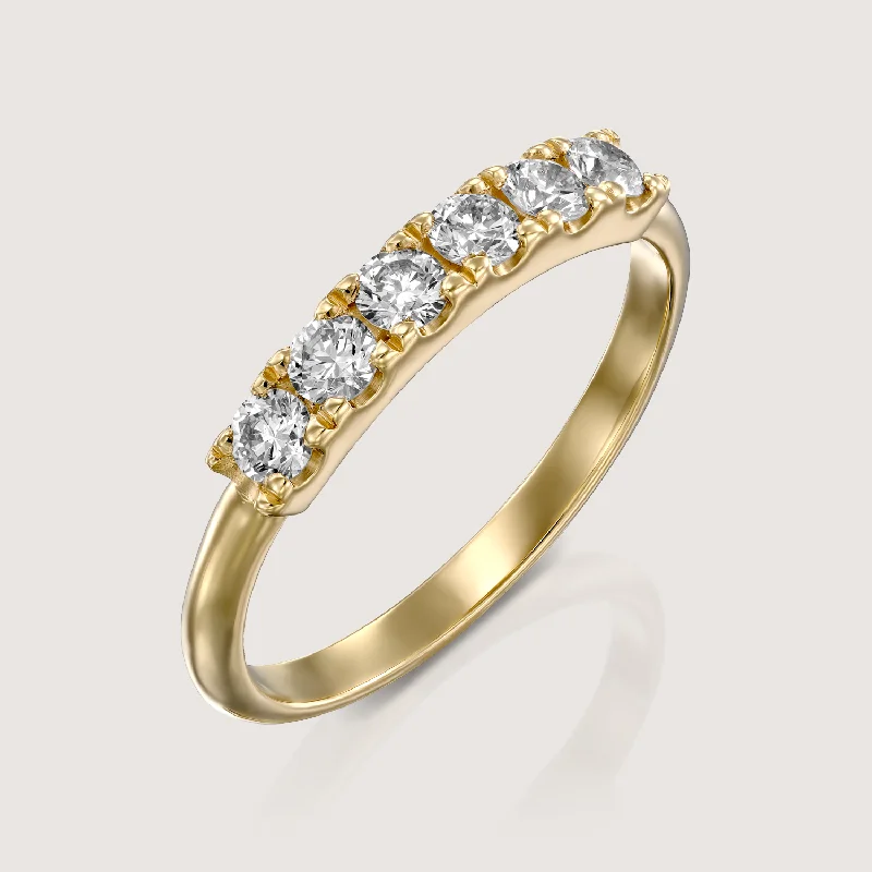 Medium Candy Gold Ring White Diamonds