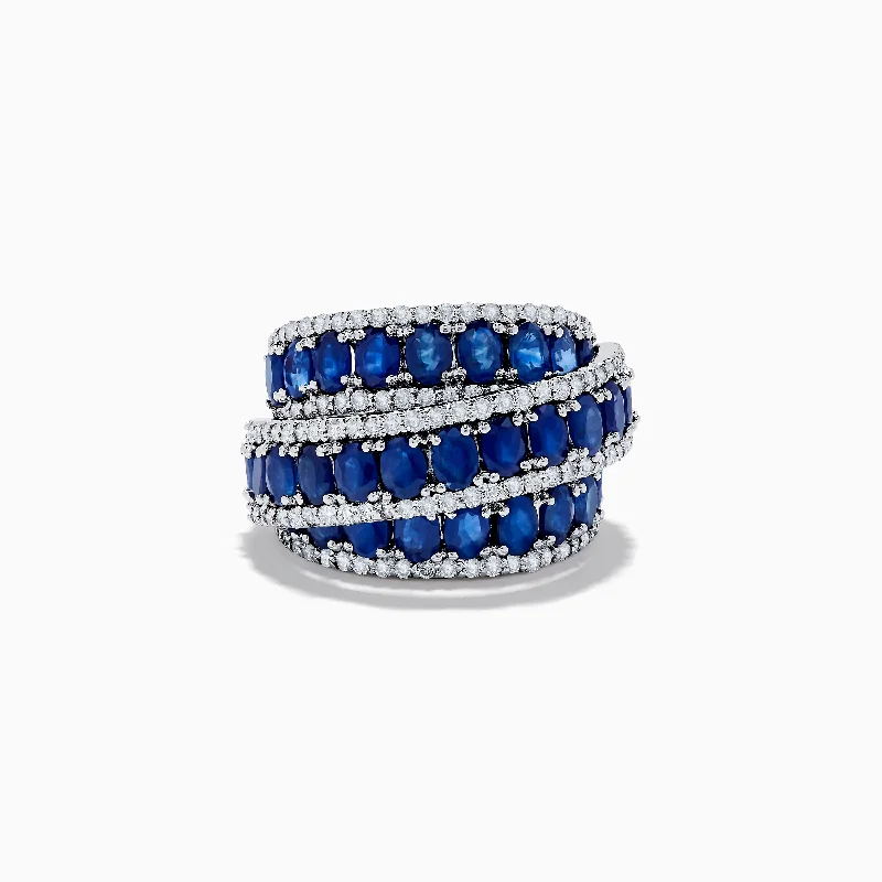 Royal Bleu 14K White Gold Sapphire and Diamond Ring