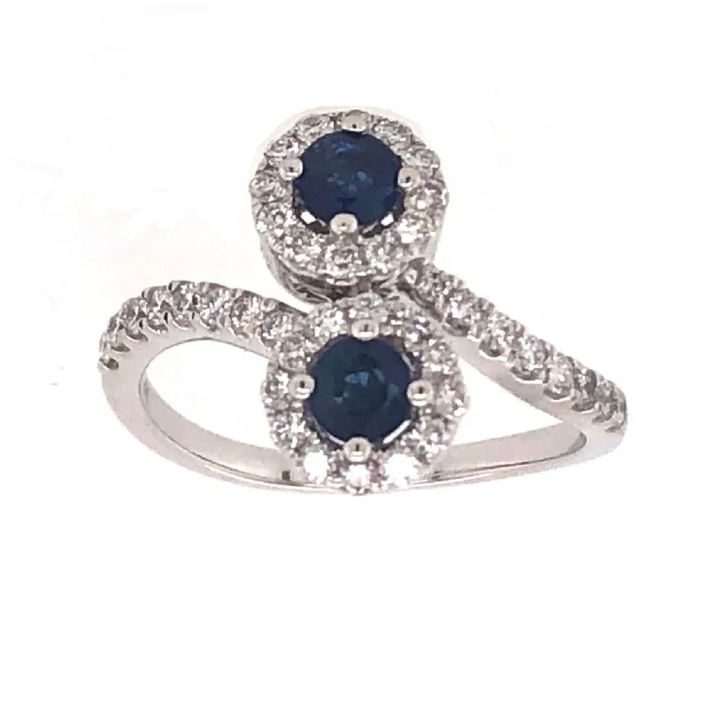 Limited-Time Jewelry Sale – Don't Miss These Deals Sapphire and Diamond Bypass Design Ring