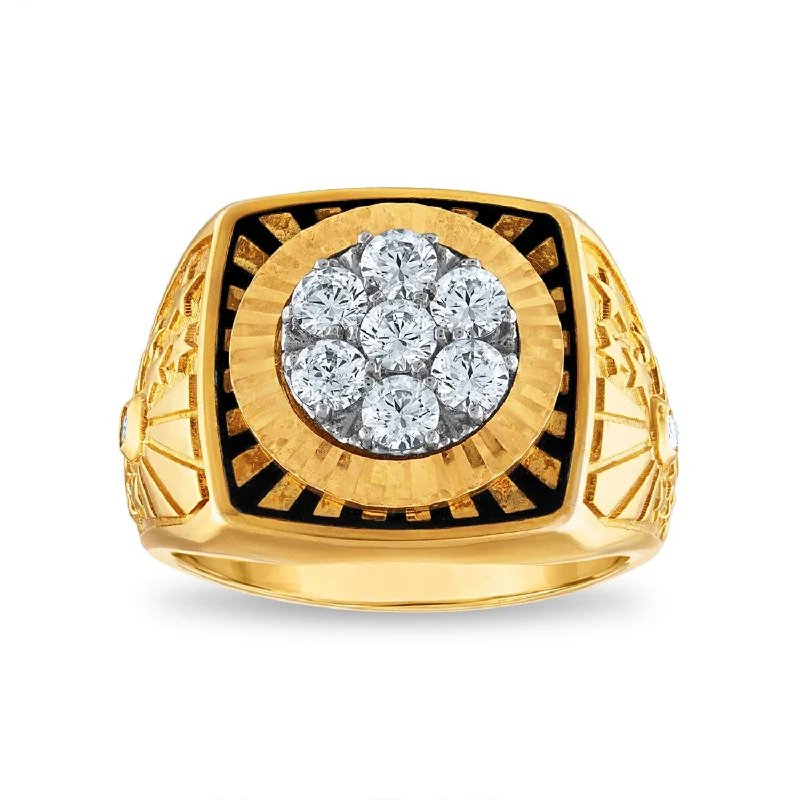 Signature 1 CTW Diamond Ring in 14KT Yellow Gold