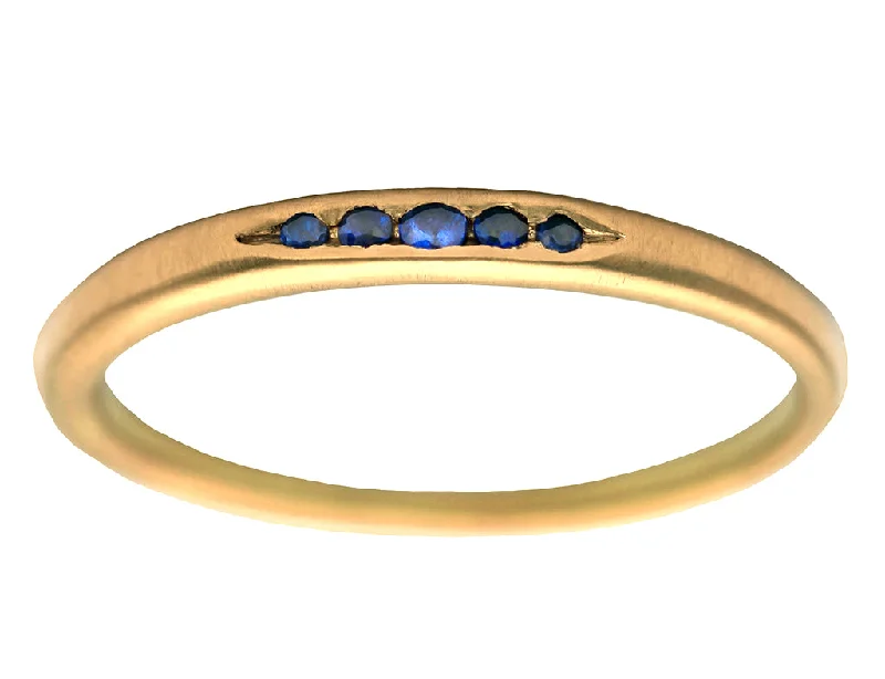 Skinny Blue Sapphire Taper Band