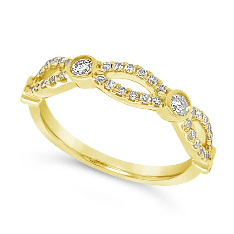 Sparkle More For Less – Jewelry Sale Happening Now Tapered Design Round Diamond Ring