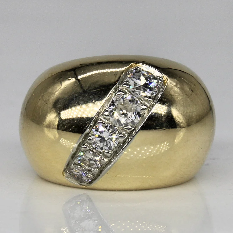 Jewelry Sale Bonanza – Grab Your Sparkle Now Diagonal Set Diamond Dome Ring | 0.69ctw | SZ 7 | Jewelry Sale Bonanza – Grab Your Sparkle Now Diagonal Set Diamond Dome Ring | 0.69ctw | SZ 7 |