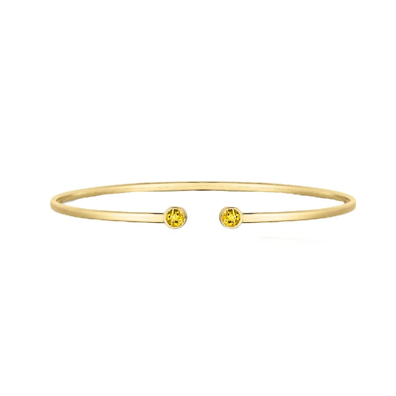 Citrine Open Cuff Bangle