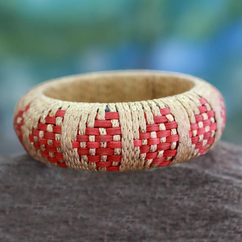 Ginger Arrows Handmade Rattan Bangle Bracelet