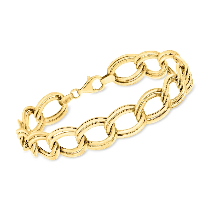 Ross-Simons 18kt Yellow Gold Double-Curb Link Bracelet