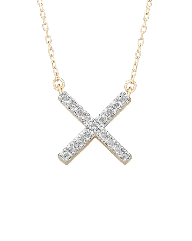 Adina Reyter 14K 0.05 ct. tw. Diamond X Necklace