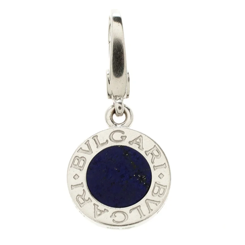 Bvlgari Lapis Lazuli 18K White Gold Pendant Charm