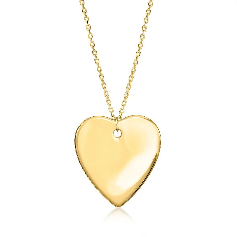 Canaria Italian 10kt Yellow Gold Heart Necklace