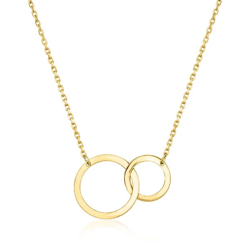 Canaria Italian 10kt Yellow Gold Interlocking-Circle Necklace