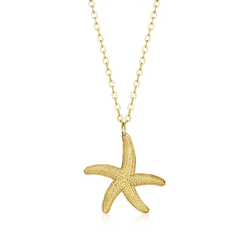 Canaria Italian 10kt Yellow Gold Starfish Necklace