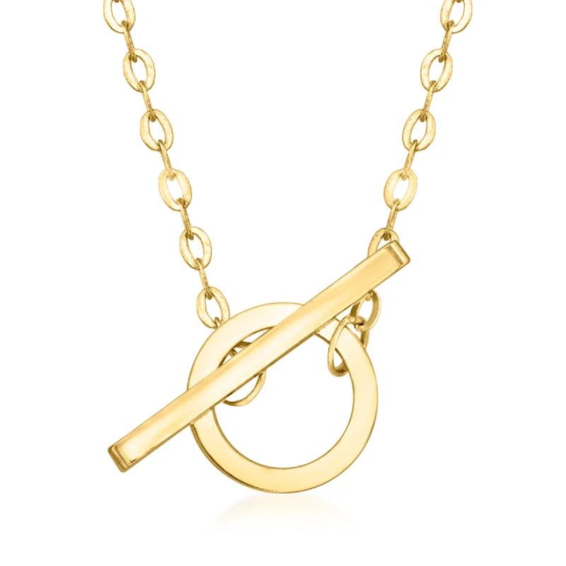 Canaria Italian 10kt Yellow Gold Toggle Necklace