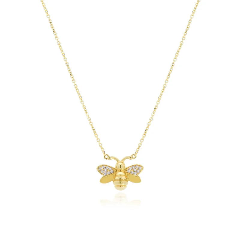 Diamond Bee Necklace