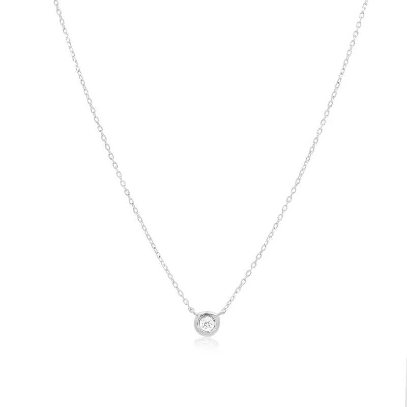 Diamond Single Bezel Necklace