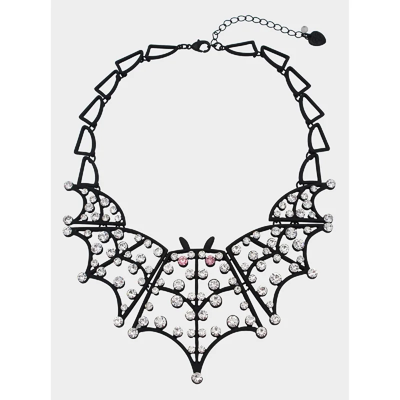 Fly By Night Bat Bib Rhinestone