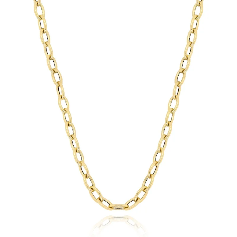 Oval Link Chain Necklace 18 inches