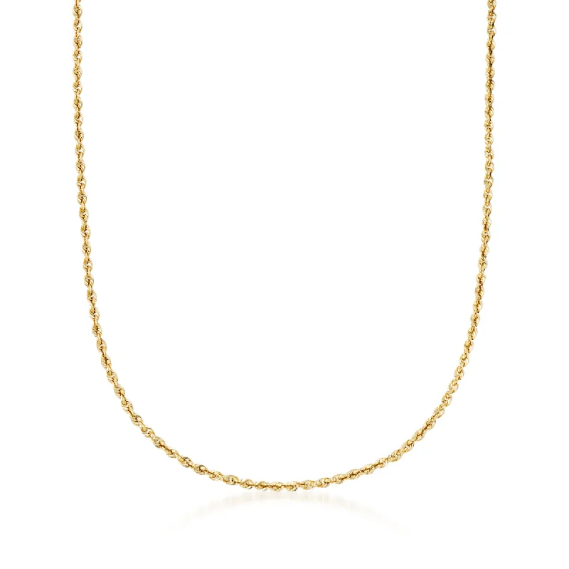 Ross-Simons 3.2mm 14kt Yellow Gold Rope-Chain Necklace