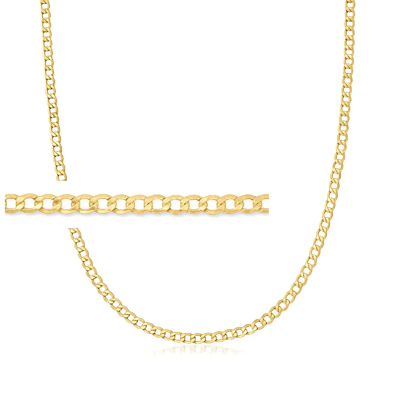 Ross-Simons 4.3mm 14kt Yellow Gold Curb-Link Necklace