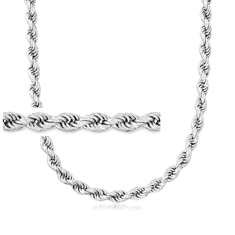 Ross-Simons 8mm Sterling Silver Rope Chain Necklace