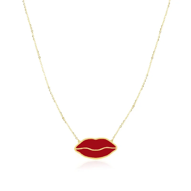 Small Single Lip Necklace