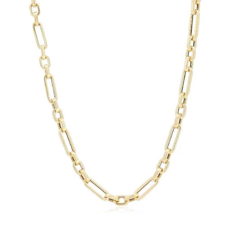 Square Link Paperclip Chain Necklace