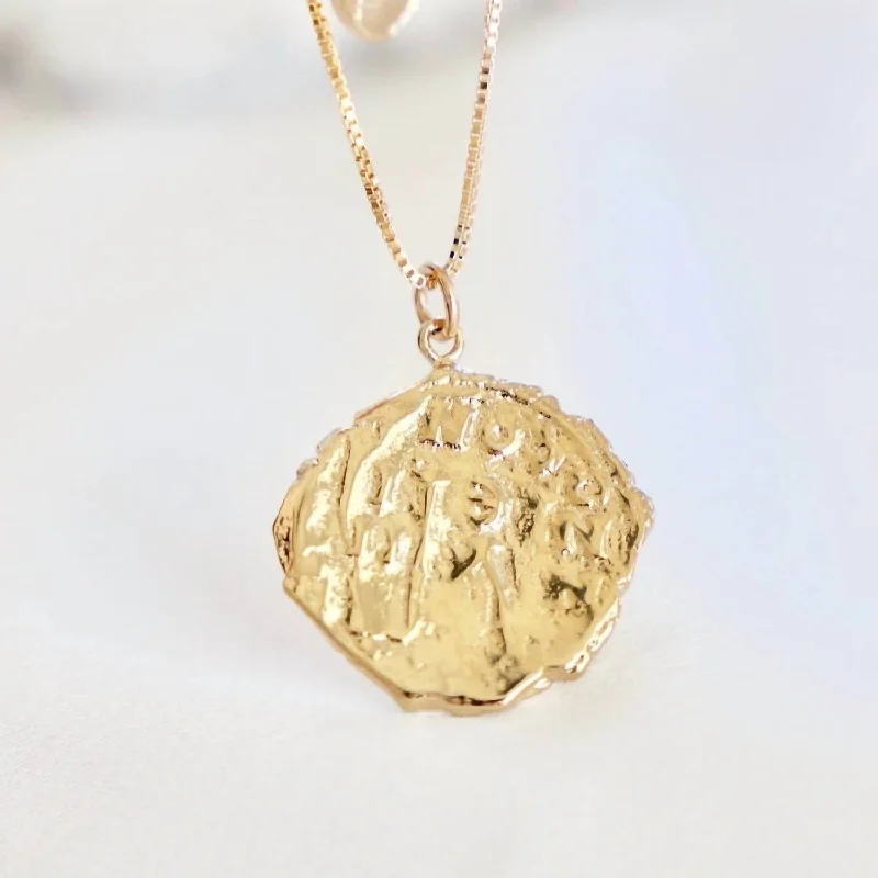 Veda Coin Necklace In Gold