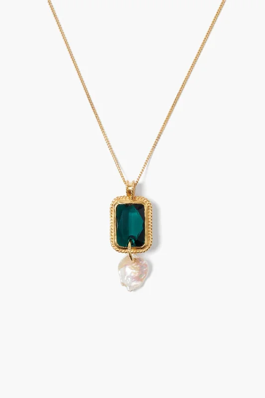 Women's Geneva Emerald Necklace In Gold/emerald