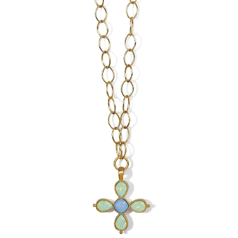 Women's Mercury Long Necklace In Brushed Gold-Multi