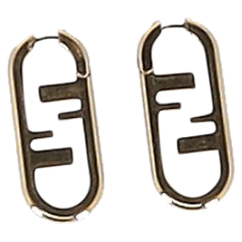 Fendi O’Lock Earrings in Gold Metal