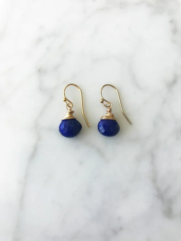 Jill Short Drop Earring in Sapphire