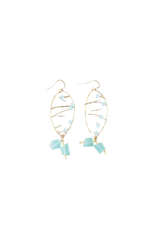 Malibu Earring in Chalcedony