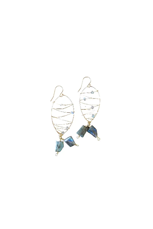 Malibu Earring in Labradorite