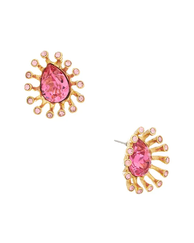 Oscar de la Renta 14K Urchin Earrings