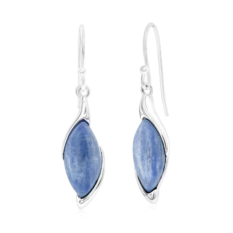 Sterling Silver Marquise Kyanite Earrings