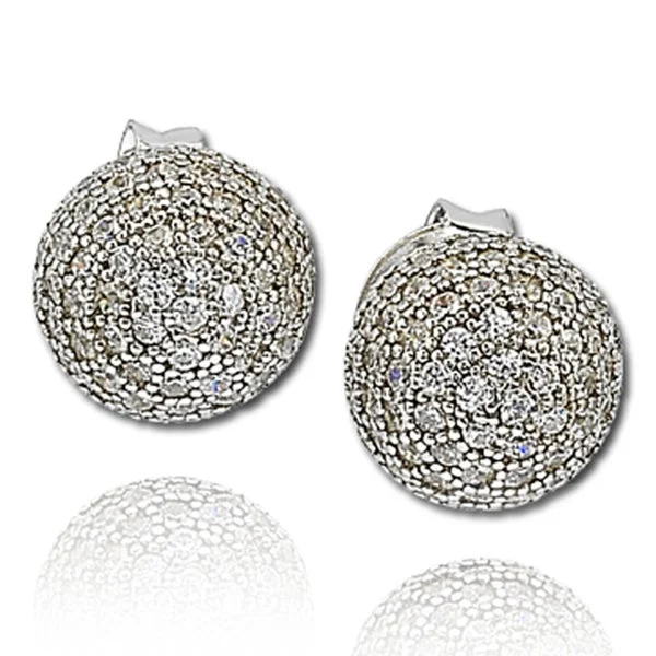 Suzy Levian Cubic Zirconia Sterling Silver Earrings