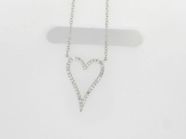 0.11CT DIAMOND OPEN HEART NECKLACE