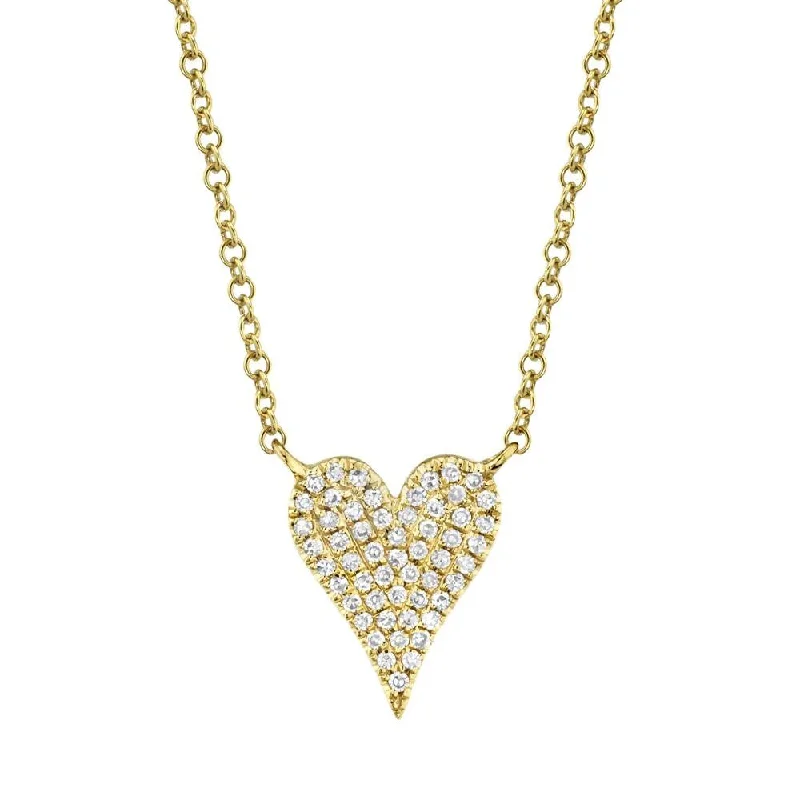 0.11CT DIAMOND PAVE HEART NECKLACE