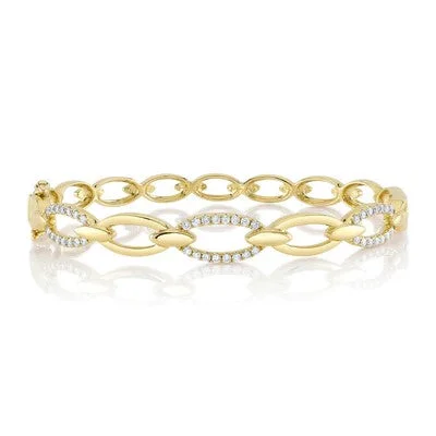 0.54CT DIAMOND LINK BANGLE