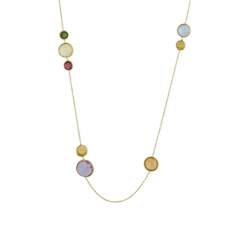 Jaipur Long Mixed Gemstone Necklace