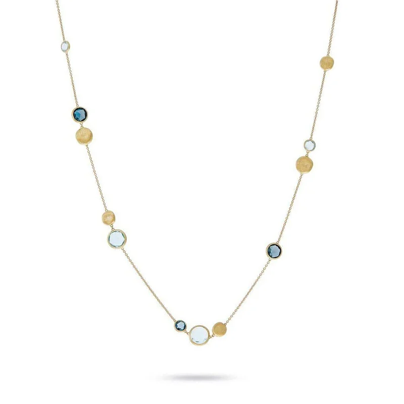 Jaipur Mixed Blue Topaz Necklace