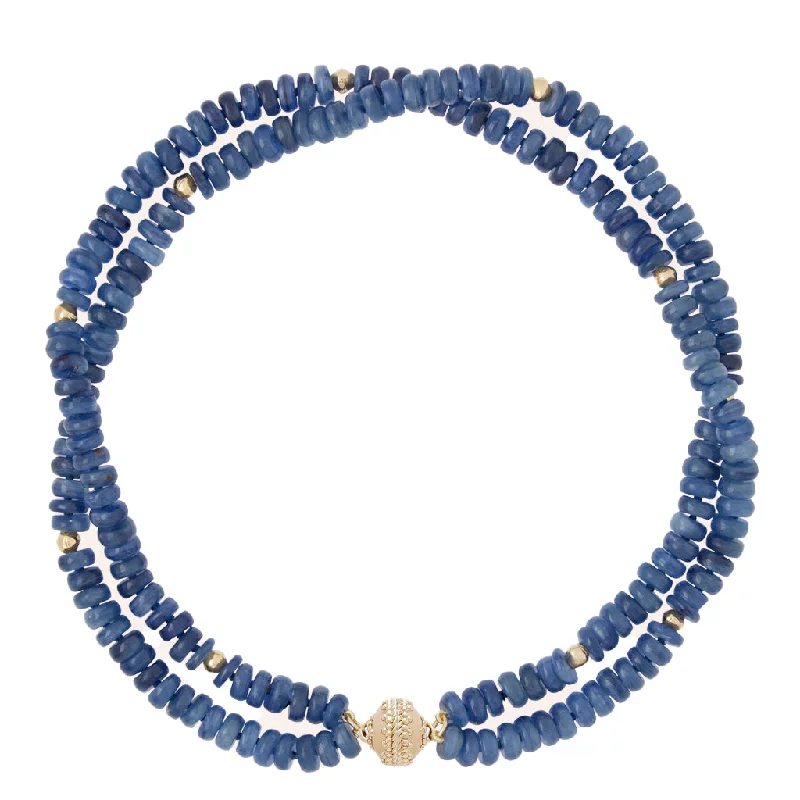 Clara Williams Peppercorn Kyanite 8mm Double Strand Necklace