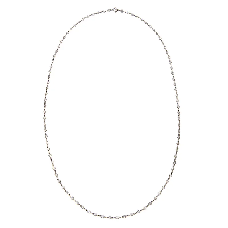 Estate Diamonds by the Yard Platinum Chain Necklace