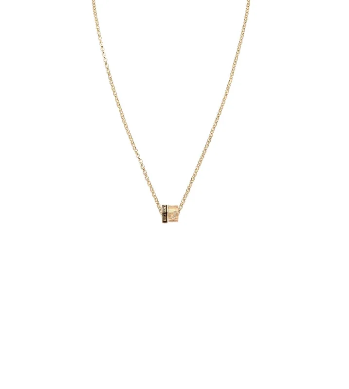 Dream & Pave Diamond Initial : Heart Beat Fine Belcher Chain Necklace