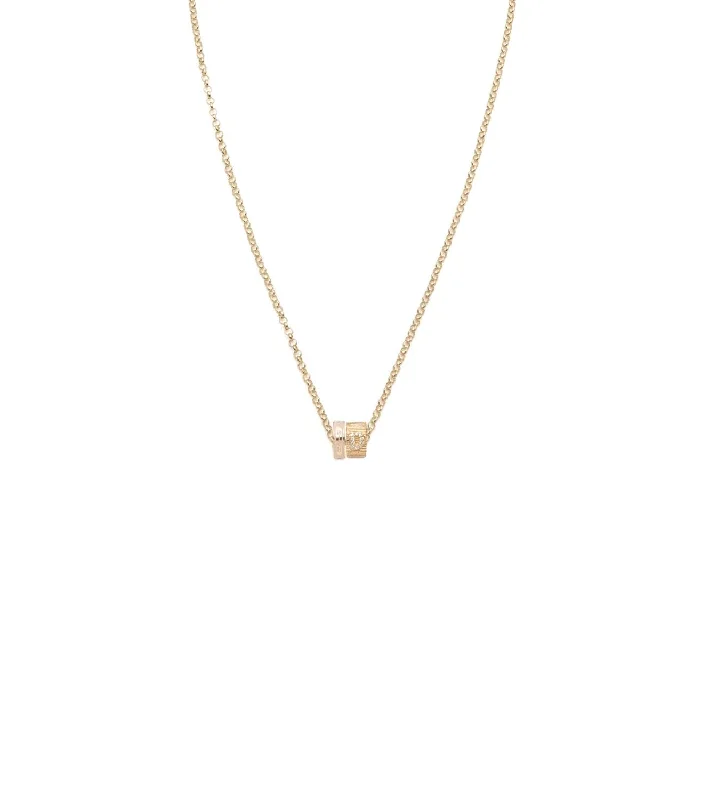 Vivacity & Pave Diamond Initial : Heart Beat Fine Belcher Chain Necklace