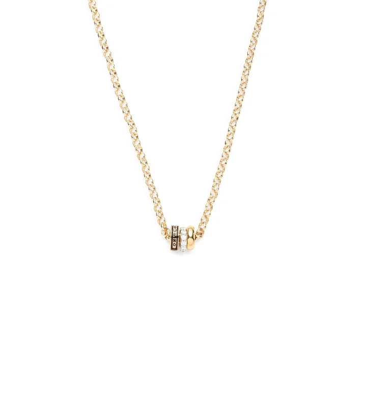 Tenet, Pave Diamond Edge & Chubby Gold : Heart Beat Story - Medium Belcher Chain Necklace