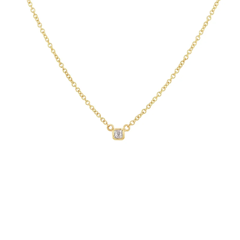 Petite Asscher Diamond Necklace